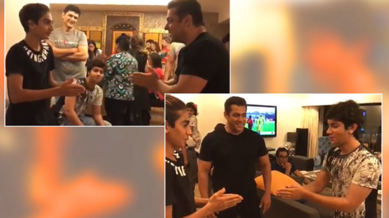 Salman Khan has a fam jam with his nephews Arhaan Nirvaan And Ayaan