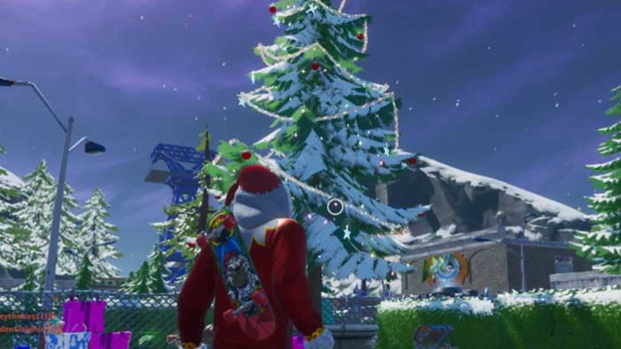 Dance On Pick Tree Fortnite Fortnite Holiday Tree Locations Dance In Front Of Holiday Trees